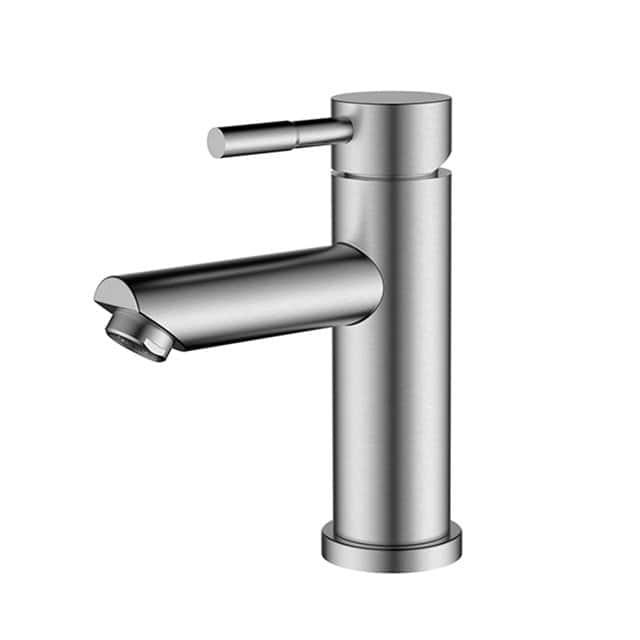 Stainless steel bathroom basin mixer | B204 01 16 2 - Brushed steel