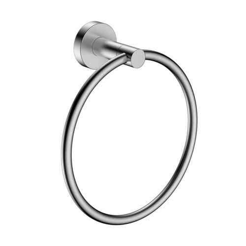 Wall mounted stainless steel bathroom round towel ring | A015 04 16 2 - Brushed steel