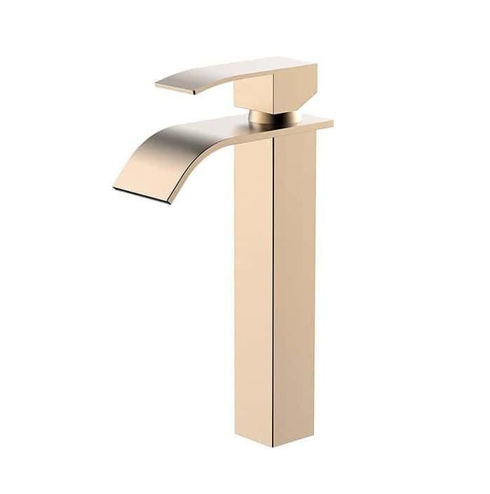 SUS304 bathroom tall countertop waterfall sink faucet | B255 02