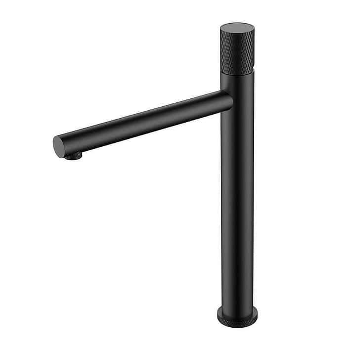 Tall sink steel faucet with knurling handle | B703B 02