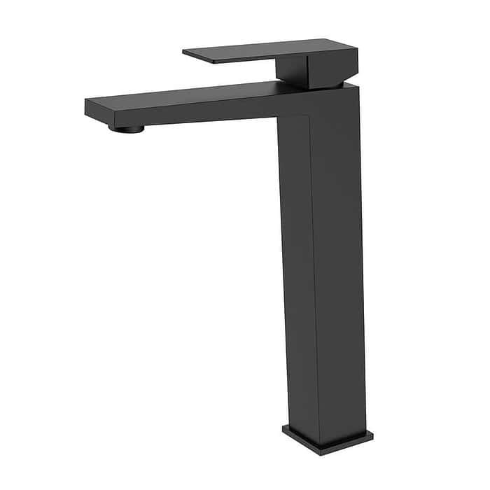 Stainless steel tall bathroom slant square sink mixer tap | B706 02