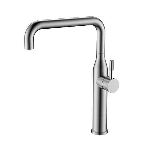 U shape tall stainless steel bathroom basin tap | B710 02 16 2 - Brushed steel