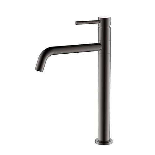 Stainless steel tall bathroom basin mixer | B204 02