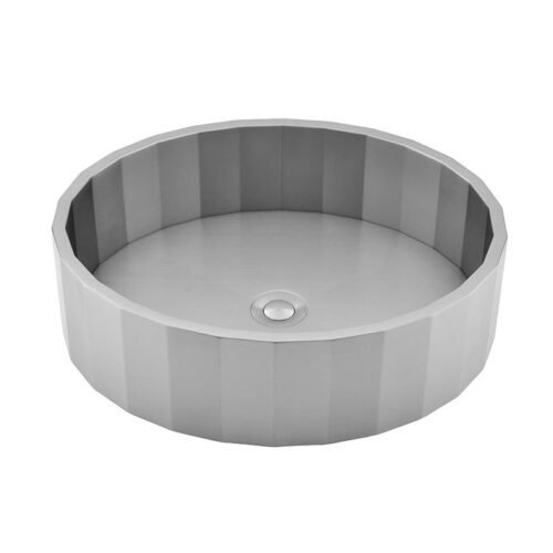 Oval stainless steel bathroom countertop sink | IIAS474014