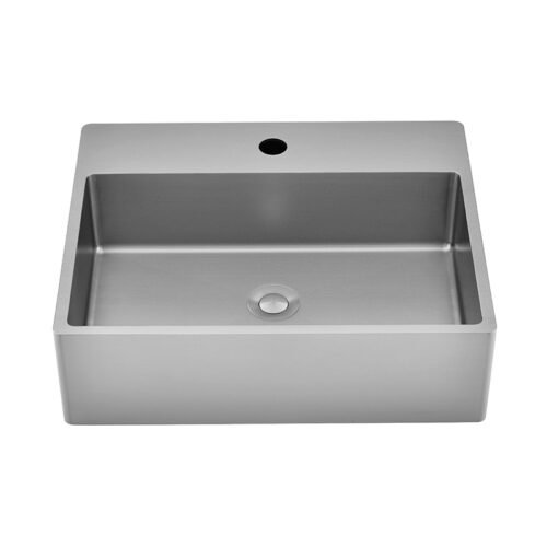 Rectangular stainless steel countertop sinks with faucet hole | IIRS483814