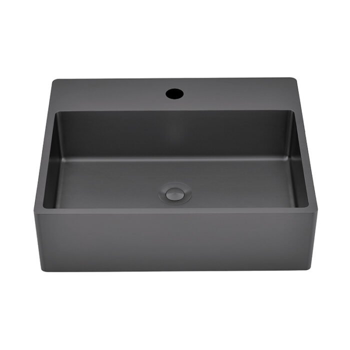 Rectangular stainless steel countertop sinks with faucet hole | IIRS483814