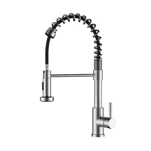 Commercial stainless steel pull down kitchen faucet | K102 01 16 2 - Brushed steel