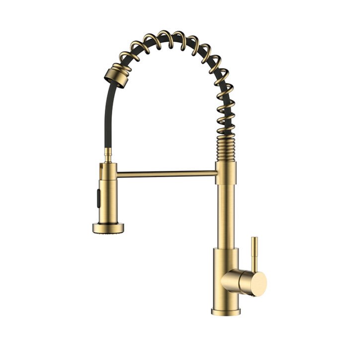 Commercial stainless steel pull down kitchen faucet | K102 01 - Image 5