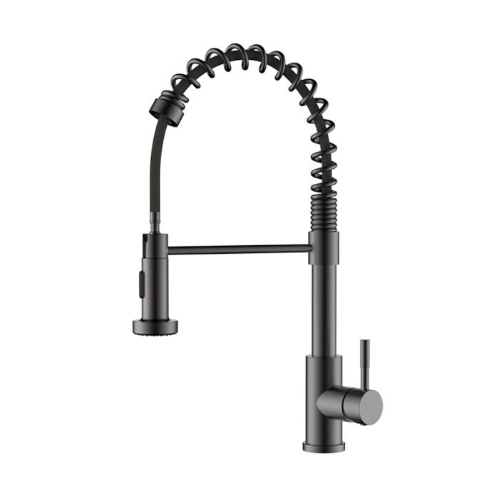 Commercial stainless steel pull down kitchen faucet | K102 01 - Image 2