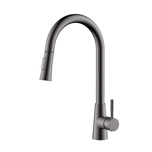 High arc pull down stainless steel sink mixer | K163A 01