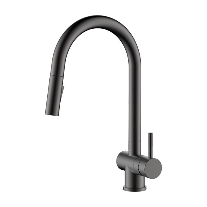 Stainless steel island kitchen sink faucet with sprayer | K133 01