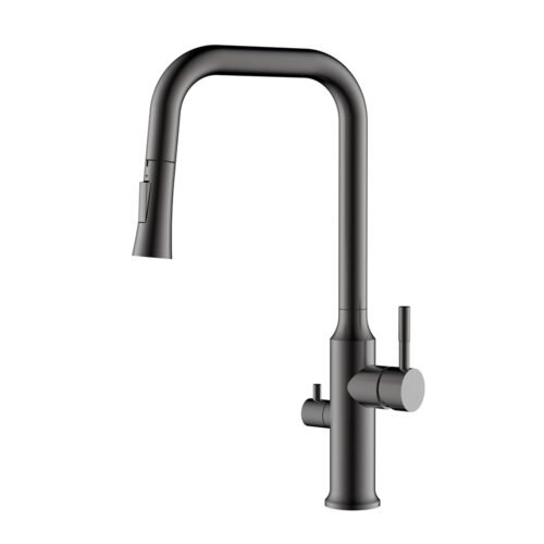 Stainless steel low arc pull out kitchen faucet | K129 03