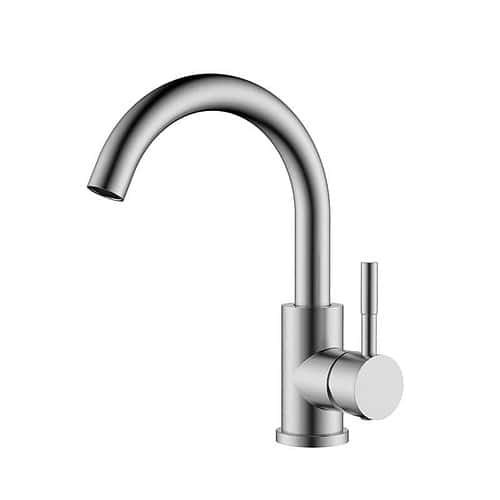 Stainless steel single hole small prep sink faucet | K159 03 16 2 - Brushed steel