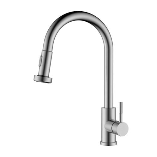 Pull spray stainless steel kitchen tap | K163 01 16 2 - Brushed steel