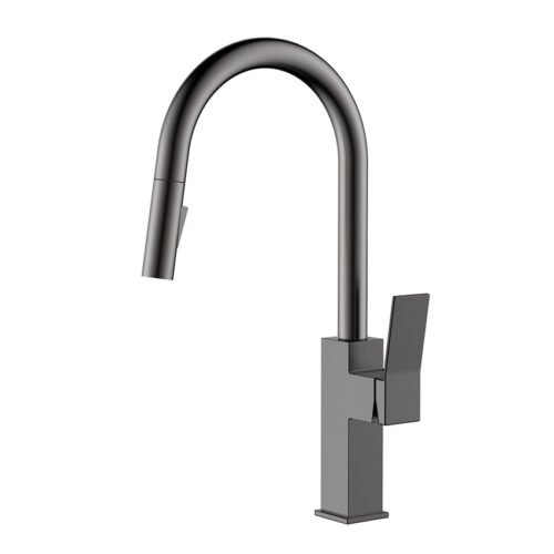 Stainless steel island kitchen sink faucet with sprayer | K133 01