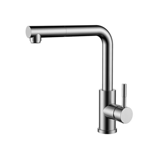 Solid stainless steel pull out kitchen faucet | K185 01 16 2 - Brushed steel