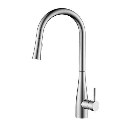 Modern kitchen faucet stainless steel | K638 01 16 2 - Brushed steel