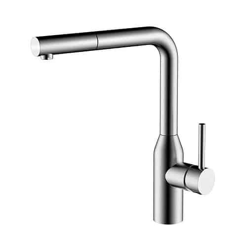 90 degree stainless steel pull out kitchen faucet | K672 01 16 2 - Brushed steel