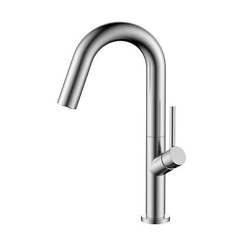Stainless steel one hole kitchen bar faucet | K725 03 16 2 - Brushed steel