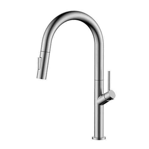 Stainless steel kitchen mixer spray tap | K727 01 16 2 - Brushed steel