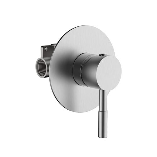 Stainless steel hot and cold concealed bath shower mixer | SO939 21 16 2 - Brushed steel