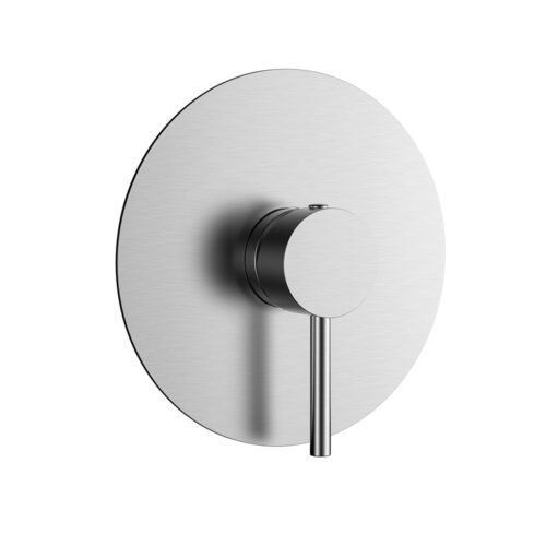Round shower kit with pressure balancing valve | SP102 21 16 2 - Brushed steel