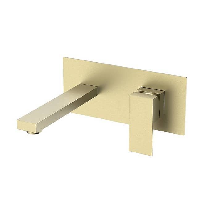 Stainless Steel Square Wall-Mounted Basin Tap | B231 27