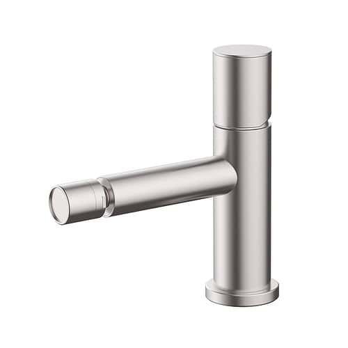 Stainless steel round bidet mixer tap | B703 05 16 2 - Brushed steel