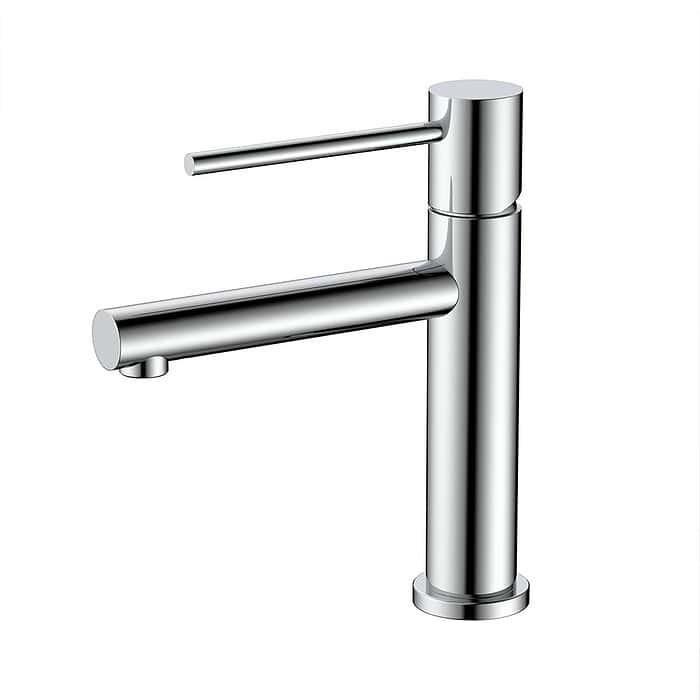 Slim Stainless Steel Bathroom Tap with Long Handle | B703C 01