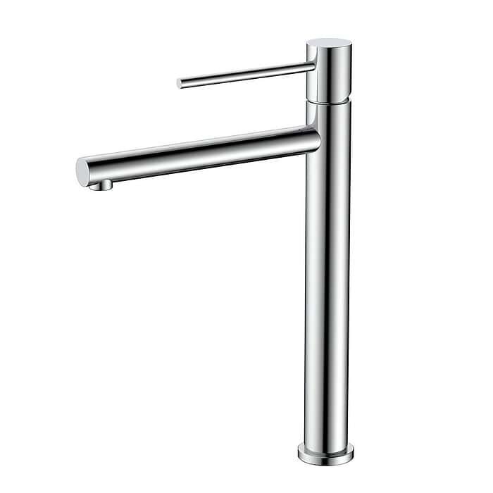 Slim Stainless Steel Tall Bathroom Tap with Long Handle | B703C 02