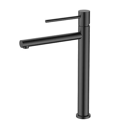 Round Stainless Steel Tall Basin Tap with Long Spout | B990 02