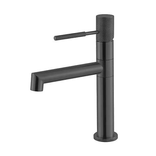 Stainless Steel Tall Basin Tap with Knurled Handle | B712A 02