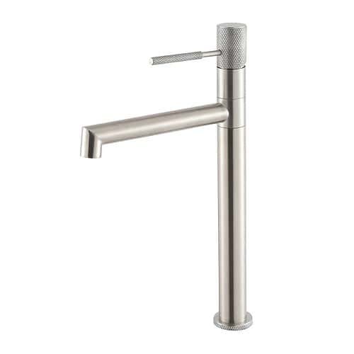 Rotatable Stainless Steel Tall Bathroom Tap with Right-Angle Spout | B711 02 16 2 - brushed steel