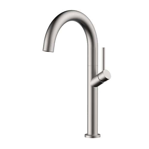 Stainless Steel High Arc Tall Basin Tap | B726 02 16 2 - brushed steel