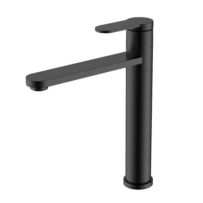 Tall Stainless Steel Washbasin Tap with Round Body and Square Spout | B981 02