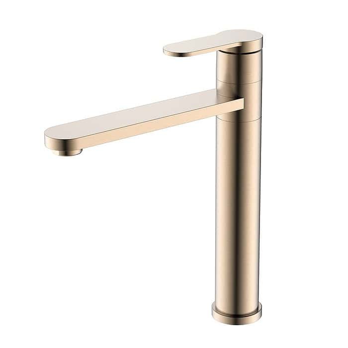 Tall Stainless Steel Washbasin Tap with Round Body and Square Spout | B981 02