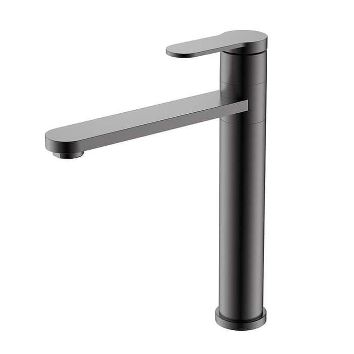 Tall Stainless Steel Washbasin Tap with Round Body and Square Spout | B981 02