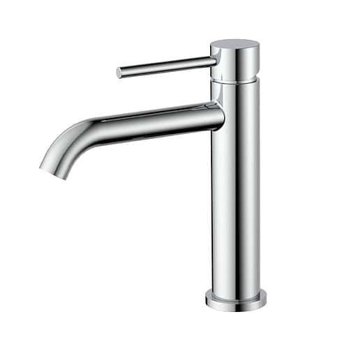 Round Stainless Steel Tall Basin Tap with Long Spout | B990 02