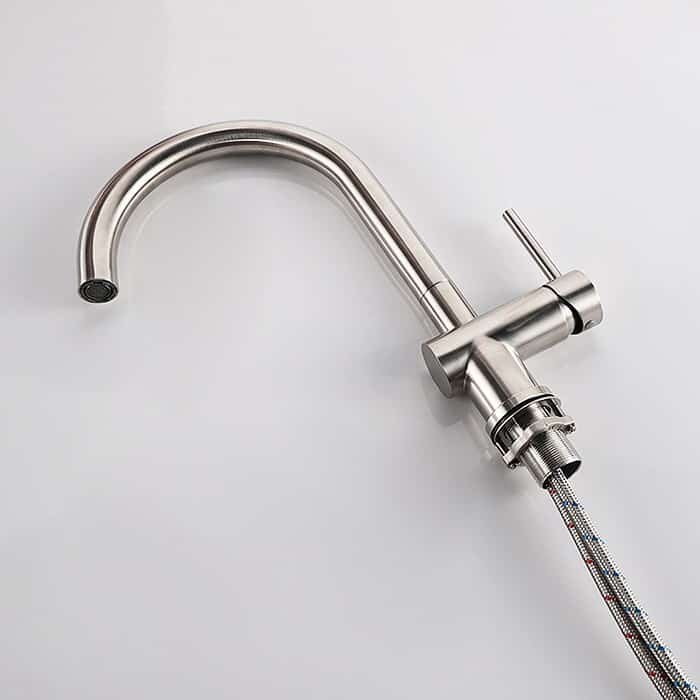 Stainless Steel Round Goose Neck Kitchen Faucet | K133B 03 - Image 3