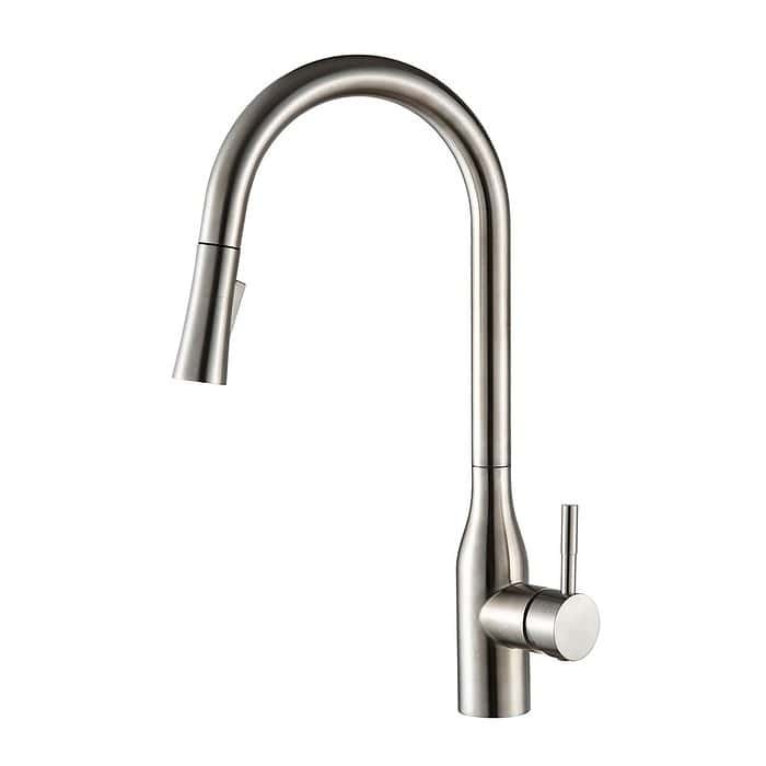 Stainless Steel Kitchen Faucet with Pull-Down Sprayer | K639 01 16 2 - Brushed steel