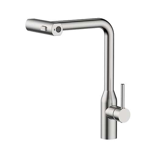 stainless steel kitchen faucet with swivel pull-out sprayer - K672D 01 16 2 - brushed steel