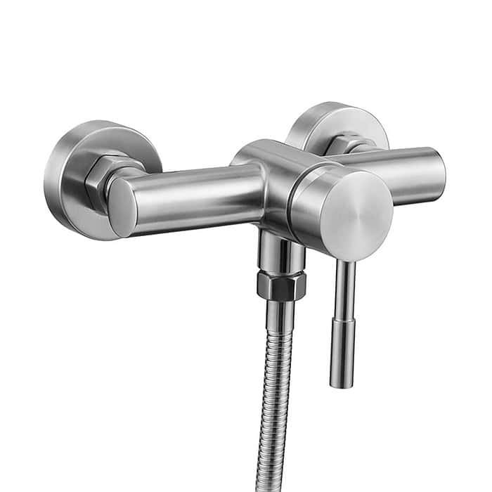 Stainless Steel Shower Mixer with Lever Handle - SO903 11 16 2 - Brushed steel