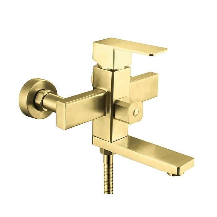 Stainless Steel Square Exposed Bath Shower Mixer | SO921 12