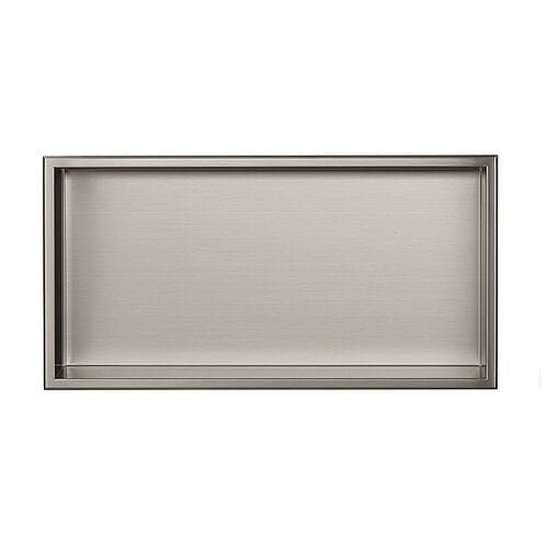 Stainless steel 24 x 12 shower niche | AC189 03 02 2 - Brushed steel