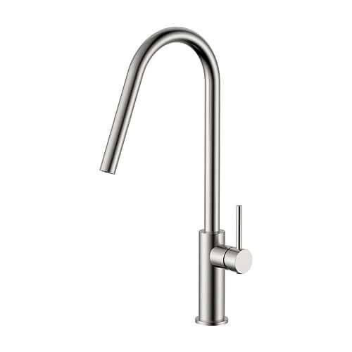 Stainless steel tall kitchen sink faucet | K593 03 16 2 - Brushed steel