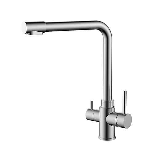 Stainless steel kitchen mixer tap with drinking water - K954 06 16 2 - brushed steel
