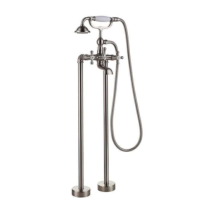 Stainless steel freestanding telephone tub faucet | S125 04 16 2 - Brushed steel