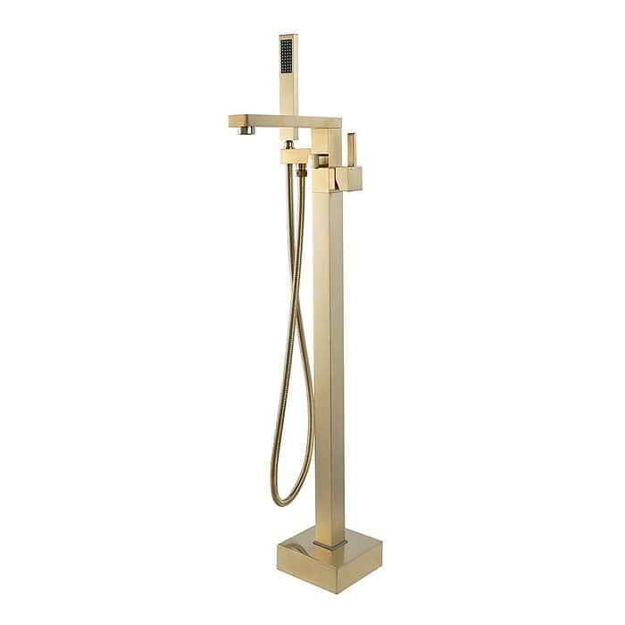 Stainless steel freestanding bath taps with shower | S128 04