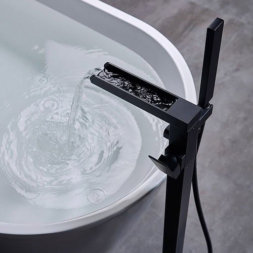 Stainless steel single handle floor mounted freestanding tub filler | SF574 12