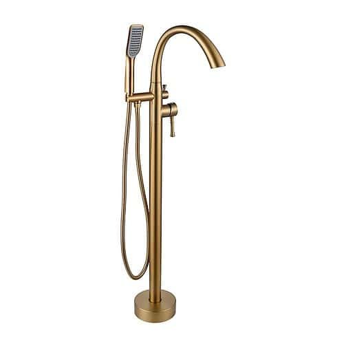 Stainless steel freestanding bath taps with shower | S128 04